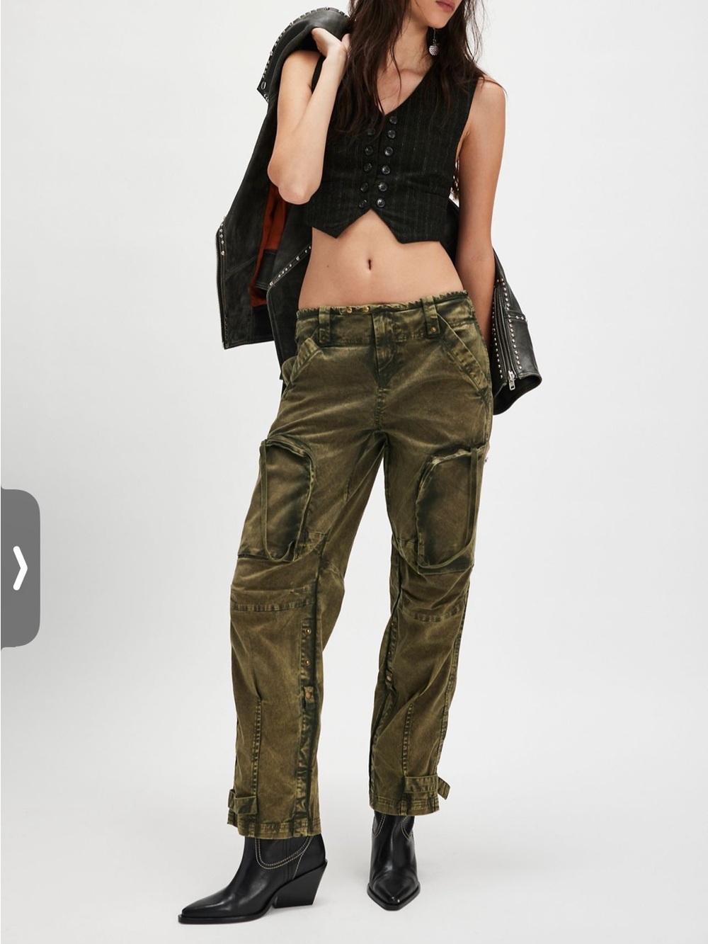 We The FreeCan’t Compare Slouch Pants NWT Olive Green Utility Pants